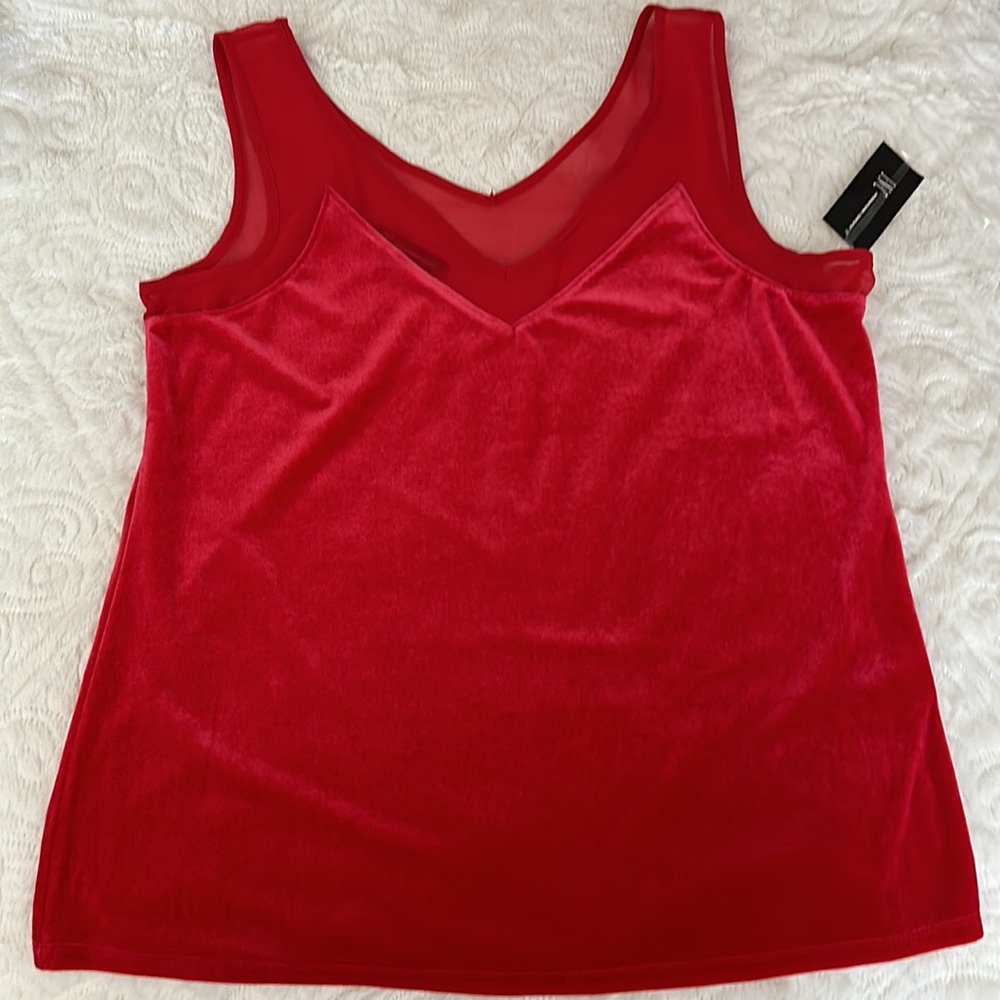 INC Red Velvet Top